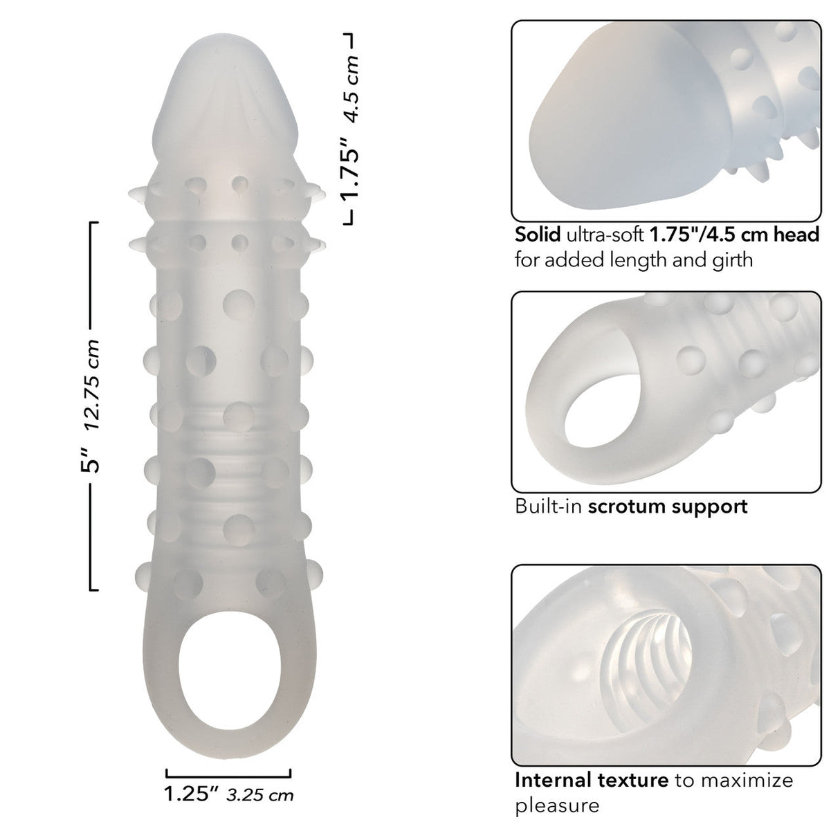 CalExotics - Performance Maxx Liquid Silicone Adonis Extension Sleeve (Clear) – product view 6