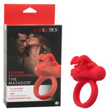 CalExotics - Rechargeable Matador Triple-Stimulation Cock Ring (Red) – product image