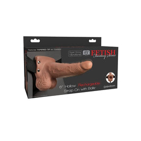Pipedream - Fetish Fantasy Rechargeable Hollow Strap On Dildo with Balls (Brown) – product image