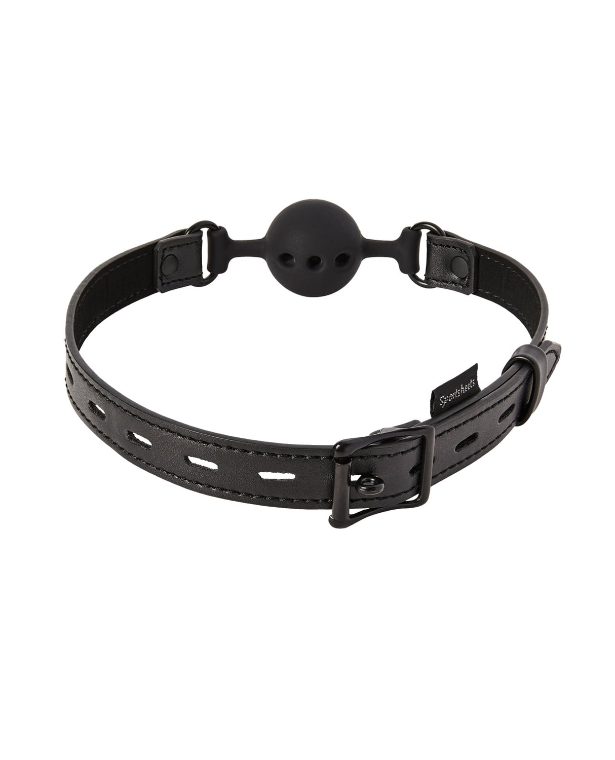 Sportsheets - Saffron Breathable Silicone Ball Gag (Black) – product view 3