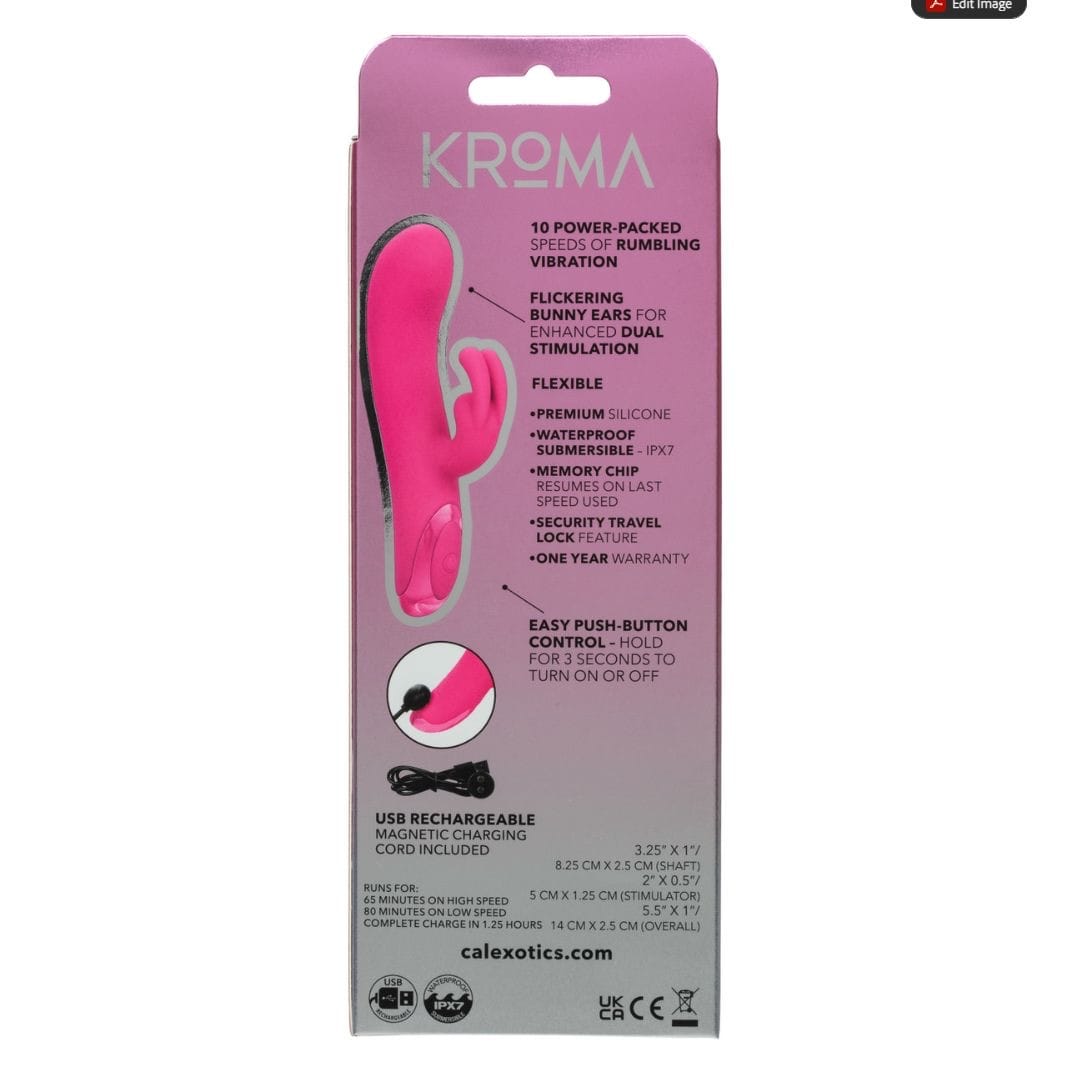 CalExotics - Kroma Turbo G Bunny Rechargeable Rabbit Vibrator (Pink) CE2141 CherryAffairs
