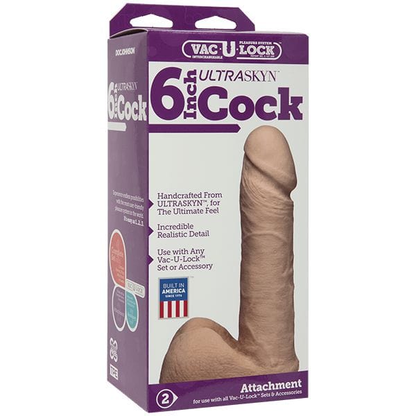 Doc Johnson - Vac-U-Lock Ultraskyn Cock Attachment Strap-On Dildo - CherryAffairs.sg