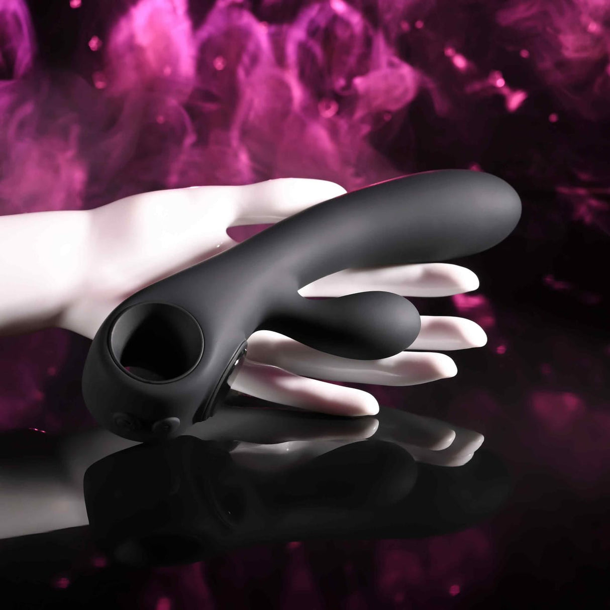 Evolved - Black Magic Rechargeable Dual-Stimulation Vibrator (Black) EV1218 CherryAffairs