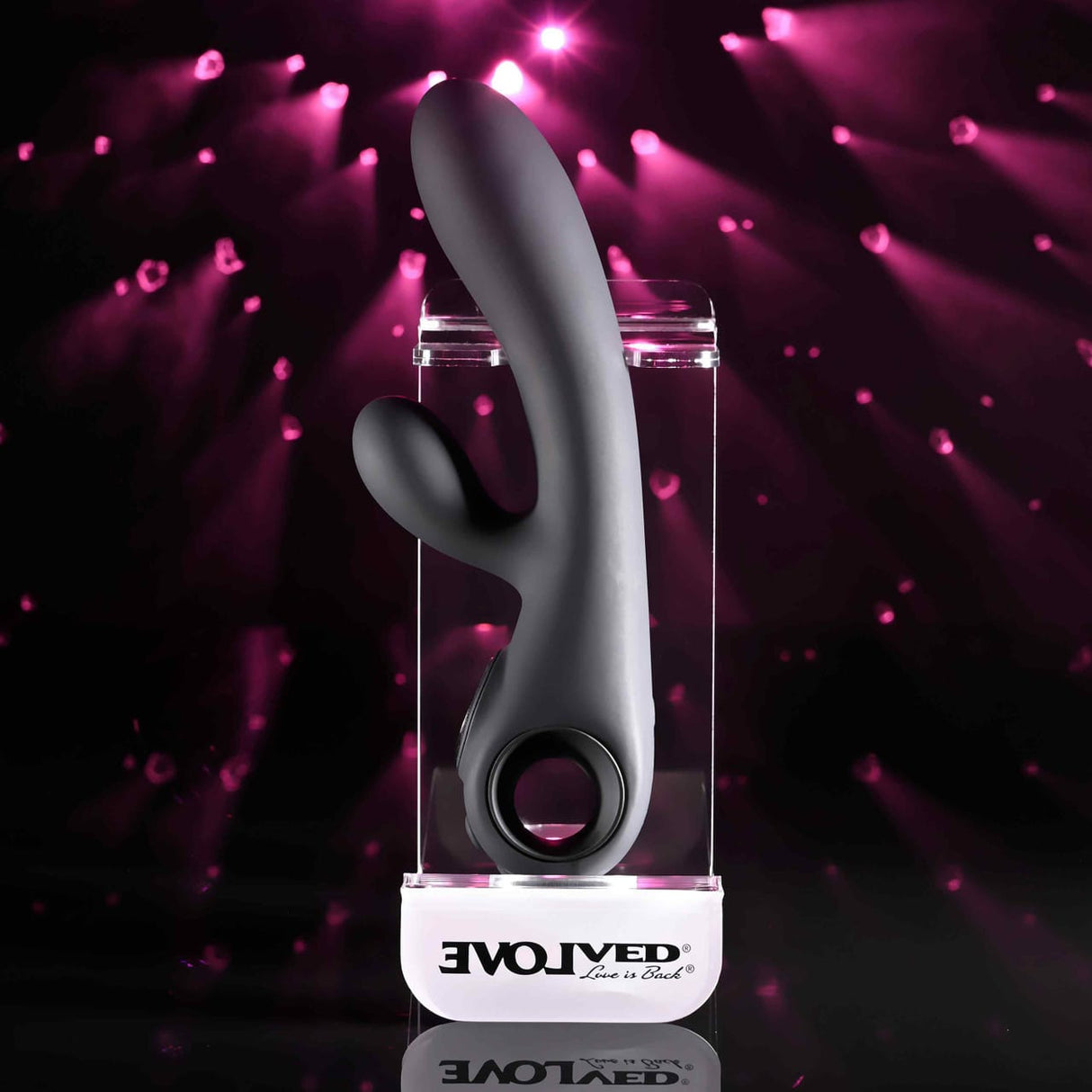 Evolved - Black Magic Rechargeable Dual-Stimulation Vibrator (Black) EV1218 CherryAffairs