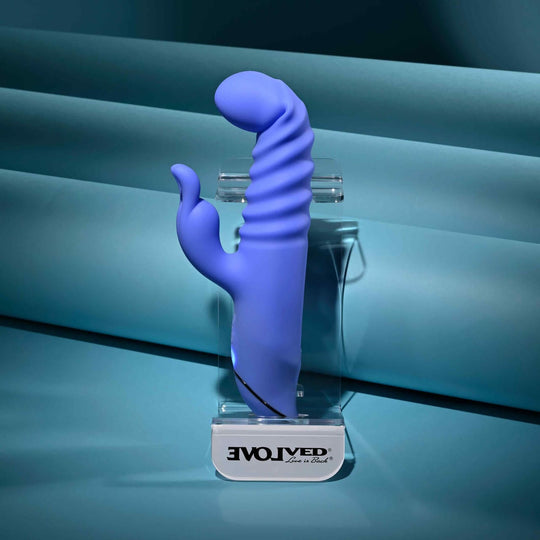 Evolved - Vibrator Kelinci Isi Ulang Knock Knock (Biru)
