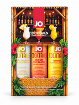 Pelumas berbahan dasar air berperisa System JO - Tri-Me Cocktails, paket isi tiga 3 × 30 ml