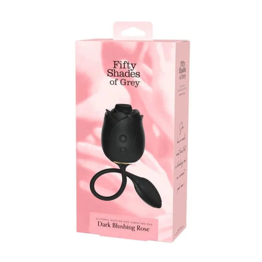 Fifty Shades of Grey - Vibrator Stimulator Udara Klitoris Mawar Merah Tua (Hitam)