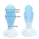 Dildo Cangkir Hisap Silikon Fantasi Lembut Tomax - Ice Dragon Biru Es (Biru)