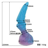 Dildo Cangkir Hisap Silikon Fantasi Lembut Tomax - Water Dragon Deep Blue (Biru)