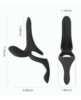 Honey Play Box - Pleasure Pivot App-Controlled Couples Vibrating Cock Ring (Black) OT1308 CherryAffairs