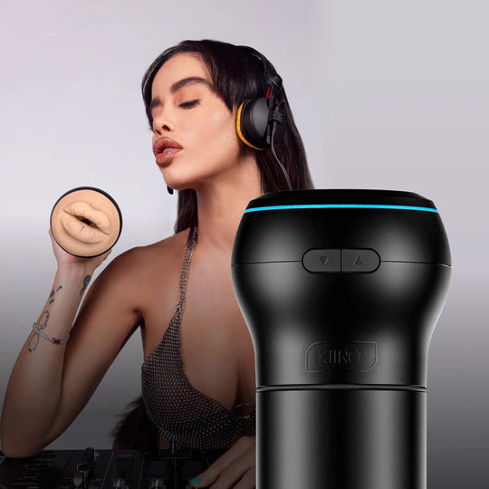 Kiiroo - PowerBlow + Feel Victoria June Masturbator Mulut (Beige)