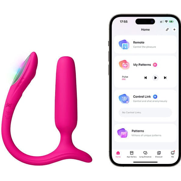 Lovense - Lush Vibrator Anal Pemula Plug Pantat (Merah Muda)