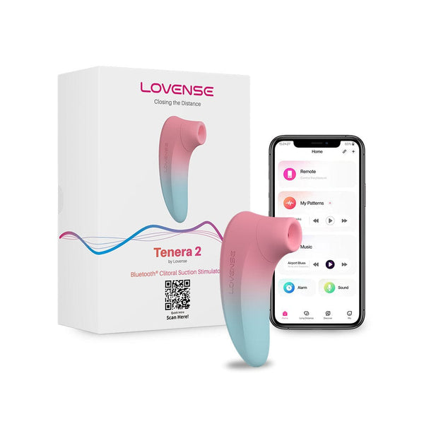 Lovense - Tenera 2 Stimulator Udara Klitoral yang Dikendalikan dengan Aplikasi (Merah Muda/Biru)