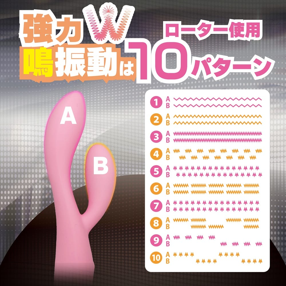 Magic Eyes - Synchro W Flexible Double Ended Rechargeable Vibrator (Pink) MG1178 CherryAffairs