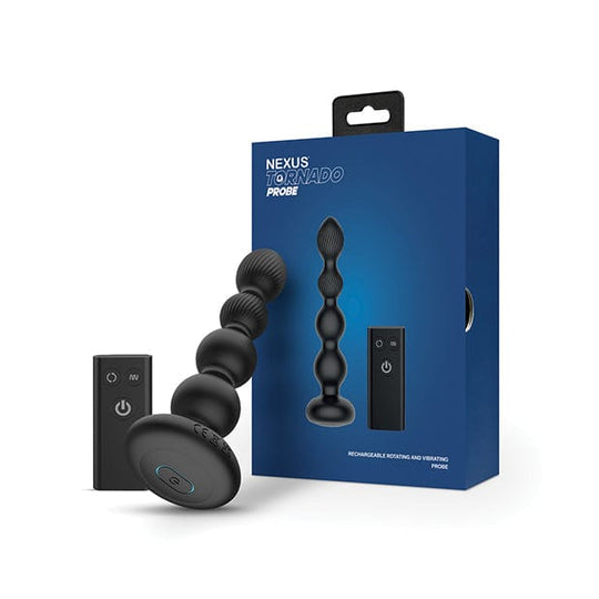 Nexus - Tornado Probe Remote Control Rotating Vibrating Anal Beads (Black)