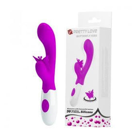 Pretty Love - Butterfly Kiss Rabbit Vibrator (Pink) PL1142 CherryAffairs