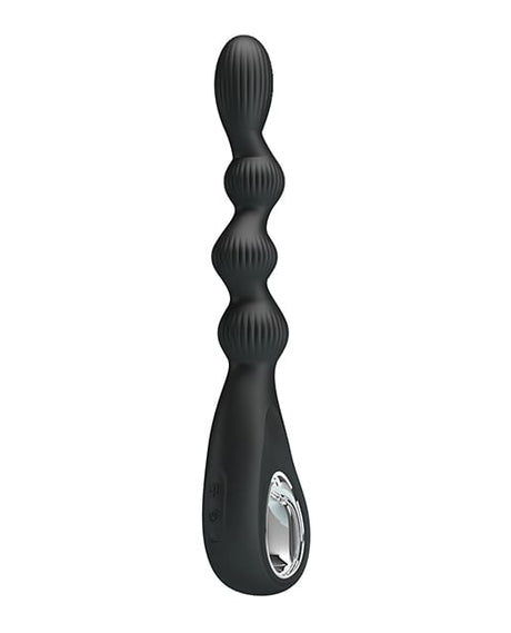 Pretty Love - Federer Rechargeable Beaded Anal Vibrator (Black) PL1158 CherryAffairs