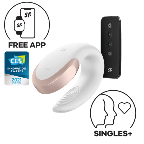 Satisfyer - Double Love App-Controlled Couple's Vibrator with Remote Control (Black)