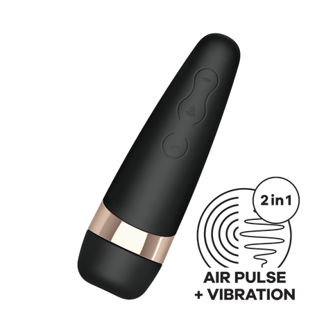Satisfyer - Pro 3+ Stimulator Udara Getar Pulsa Udara Klitoral (Hitam)