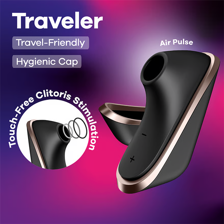 Satisfyer - Pro Traveler Stimulator Udara Klitoris (Hitam)
