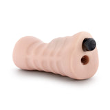 Blush Novelties - M for Men Self Lubricating Vibrating Stroker Masturbator Sleeve Kit (Beige) BN1143 CherryAffairs
