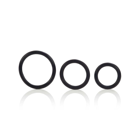 California Exotics - Black Rubber Ring Set (Black) CE1383 CherryAffairs