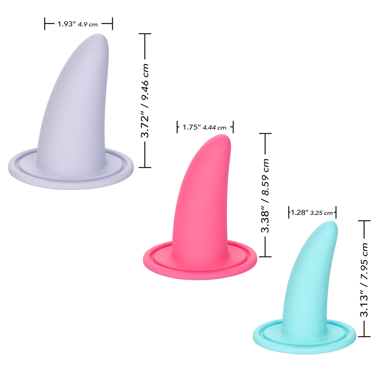 California Exotics - Sheology Advanced 3 Piece Wearable Vaginal Dilator Set (Multi Colour) CE1867 CherryAffairs