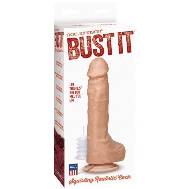 Doc Johnson - Bust It Squirting Realistic Cock with 1oz Nut Butter DJ1106 CherryAffairs