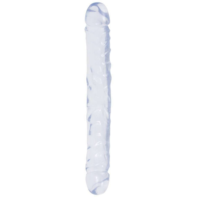 Doc Johnson - Crystal Jellies Jr. Double Dong 12" (Clear) - CherryAffairs.sg