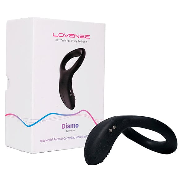 Lovense - Cincin Penis Silikon Bergetar yang Dikendalikan dengan Aplikasi Diamo (Hitam)