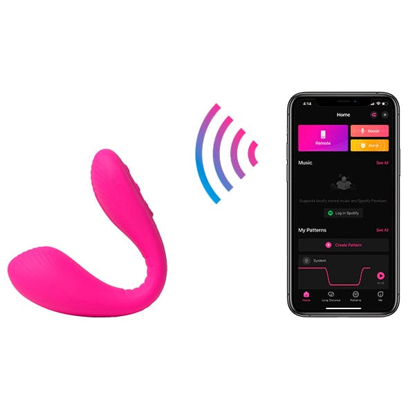 Lovense - Dolce Vibrator Ganda Pasangan yang Dikendalikan dengan Aplikasi (Merah Muda)