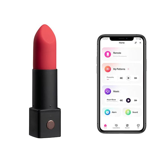 Lovense - Vibrator Lipstik Tersembunyi yang Dikendalikan Aplikasi Exomoon (Merah)