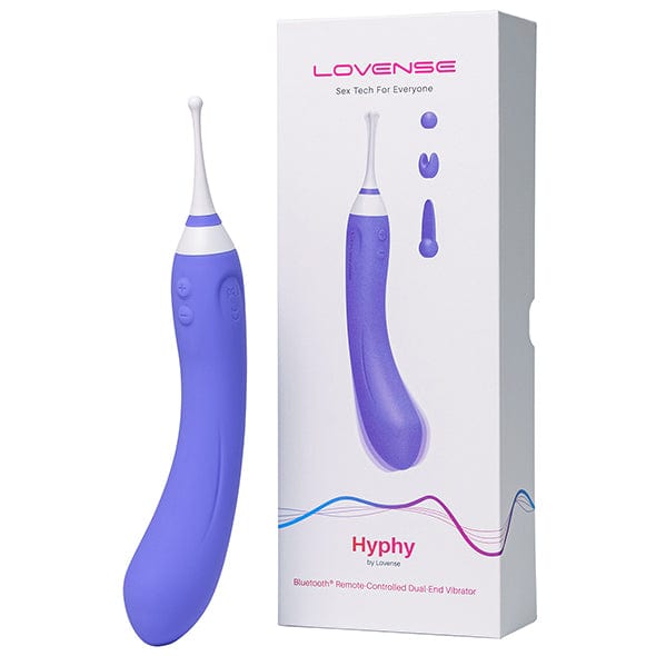 Lovense - Hyphy Vibrator Ganda dengan Kontrol Aplikasi (Ungu)