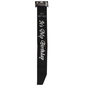 OMG International  - It's My Birthday Party Sash (Black) OT1101 CherryAffairs
