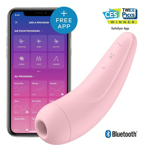Satisfyer - Curvy 2+ Vibrator Stimulator Udara Klitoris yang Dikendalikan dengan Aplikasi