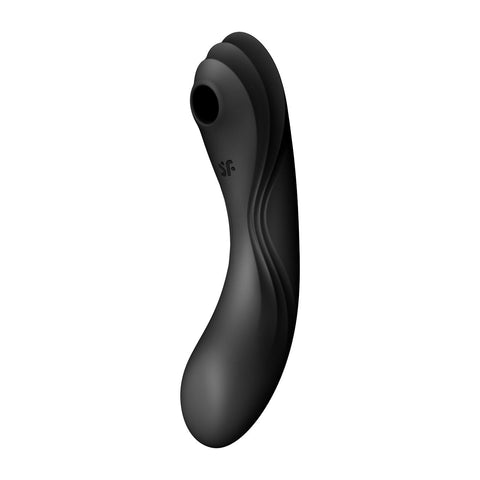 Satisfyer - Curvy Trinity 4 Stimulator Udara Klitoris dan G-Spot yang Dapat Dimasukkan (Hitam)
