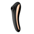 Satisfyer - Dual Kiss Insertable Air Pulse Vibrator Clitoral Air Stimulator (Black)    Clit Massager (Vibration) Rechargeable