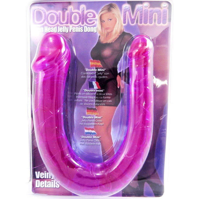 Seven Creations - Double Mini Twin Head Jelly Dong (Lavender) - CherryAffairs.sg
