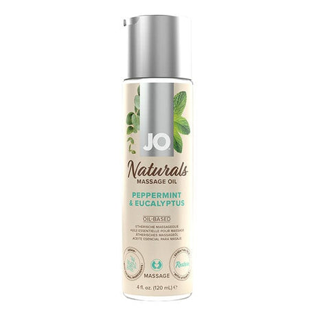 System Jo - Naturals Massage Oil Peppermint & Eucalyptus 120 ml SJ1186 CherryAffairs