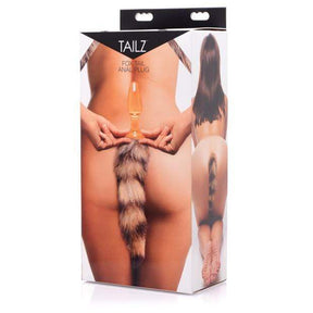 XR - Tailz Fox Tail Glass Anal Plug (Orange)    Glass Anal Plug (Non Vibration)